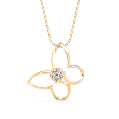 Light Mash Diamond Pendant Yellow Gold