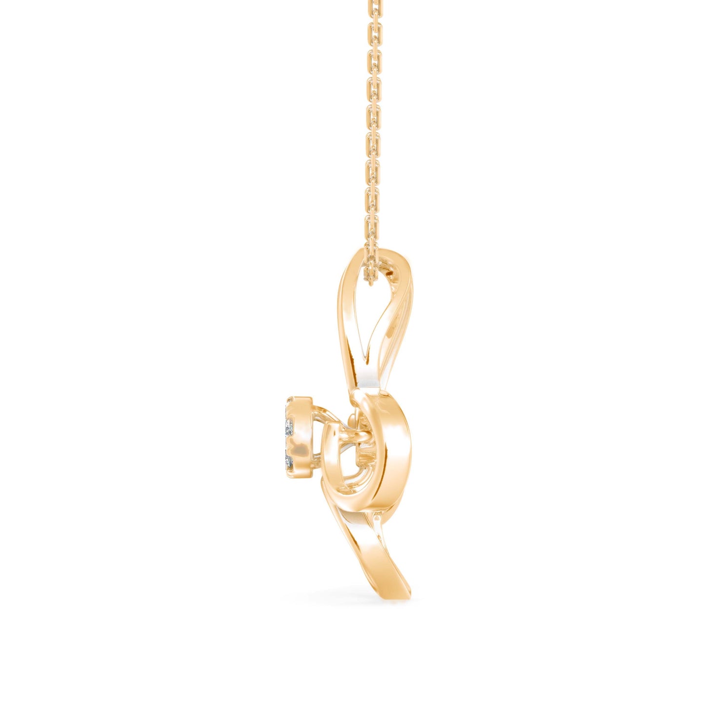 Light Mash Diamond Pendant Yellow Gold