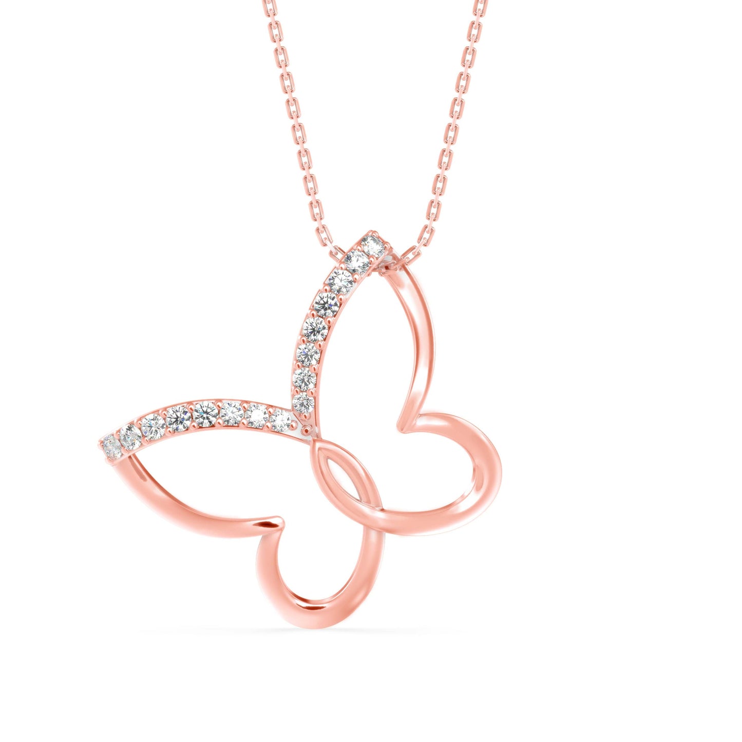 Mollo Light Diamond Pendant Rose Gold