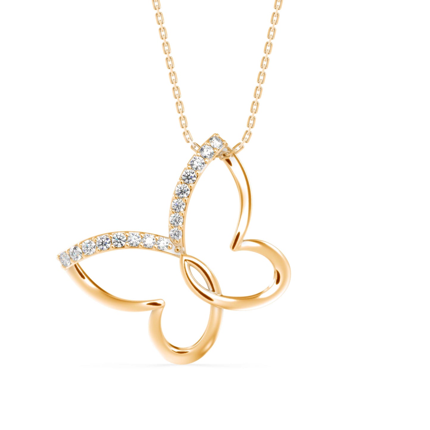 Mollo Light Diamond Pendant Yellow Gold