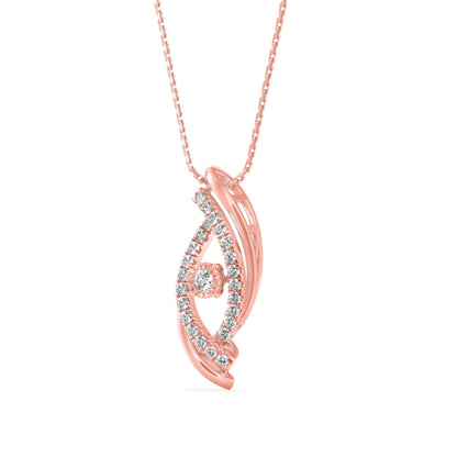 Ezra Diamond Charm Pendant Rose Gold