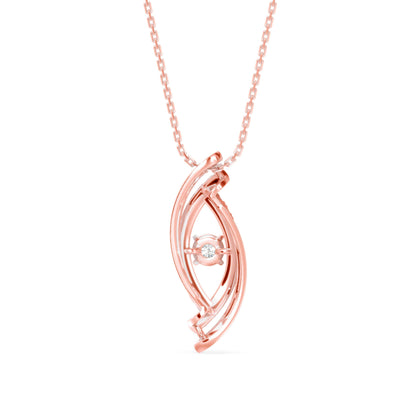 Ezra Diamond Charm Pendant Rose Gold