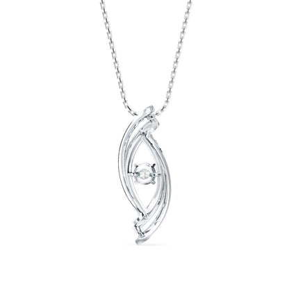 Ezra Diamond Charm Pendant Platinum