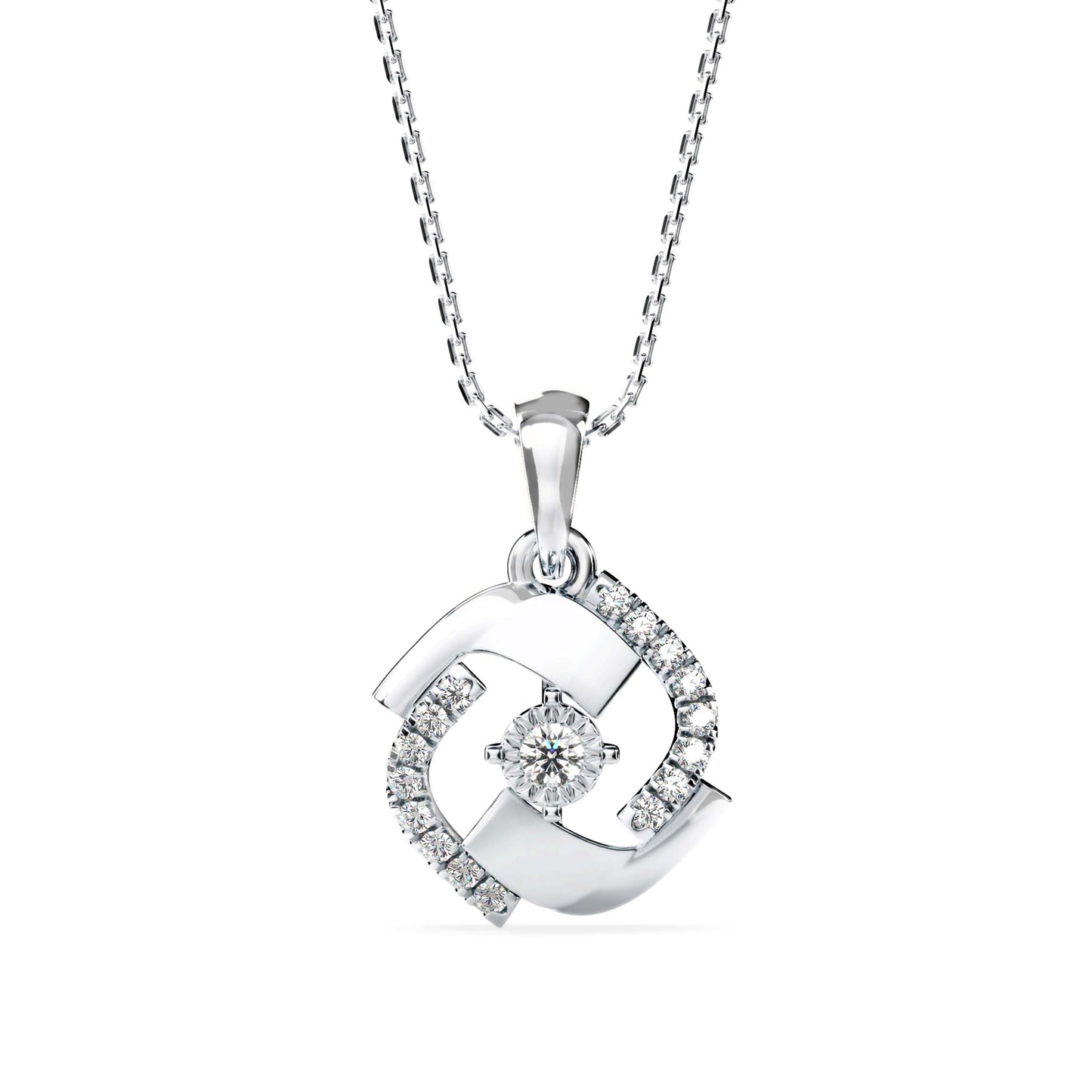 Zoe Charm Diamond Pendant Platinum