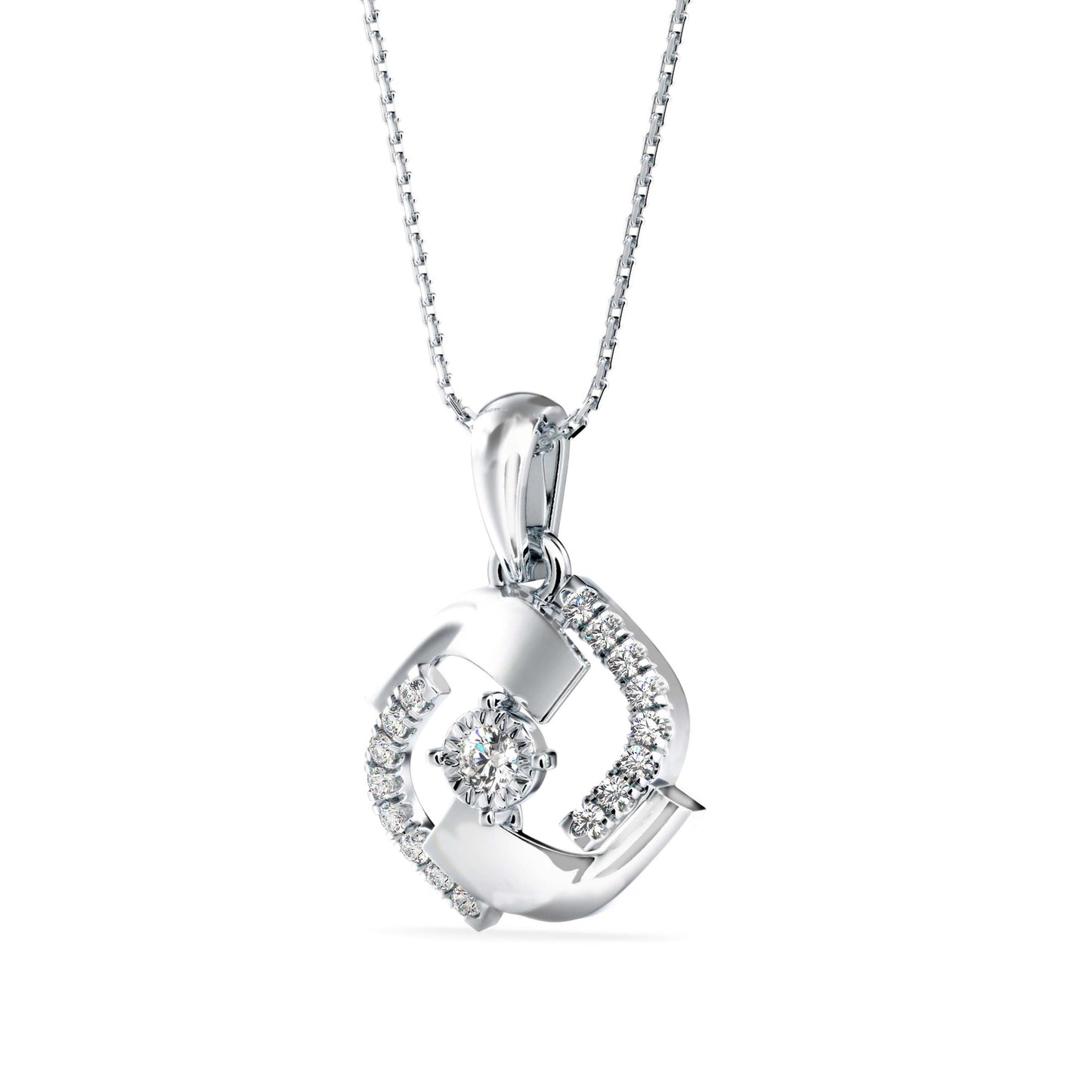 Zoe Charm Diamond Pendant Platinum