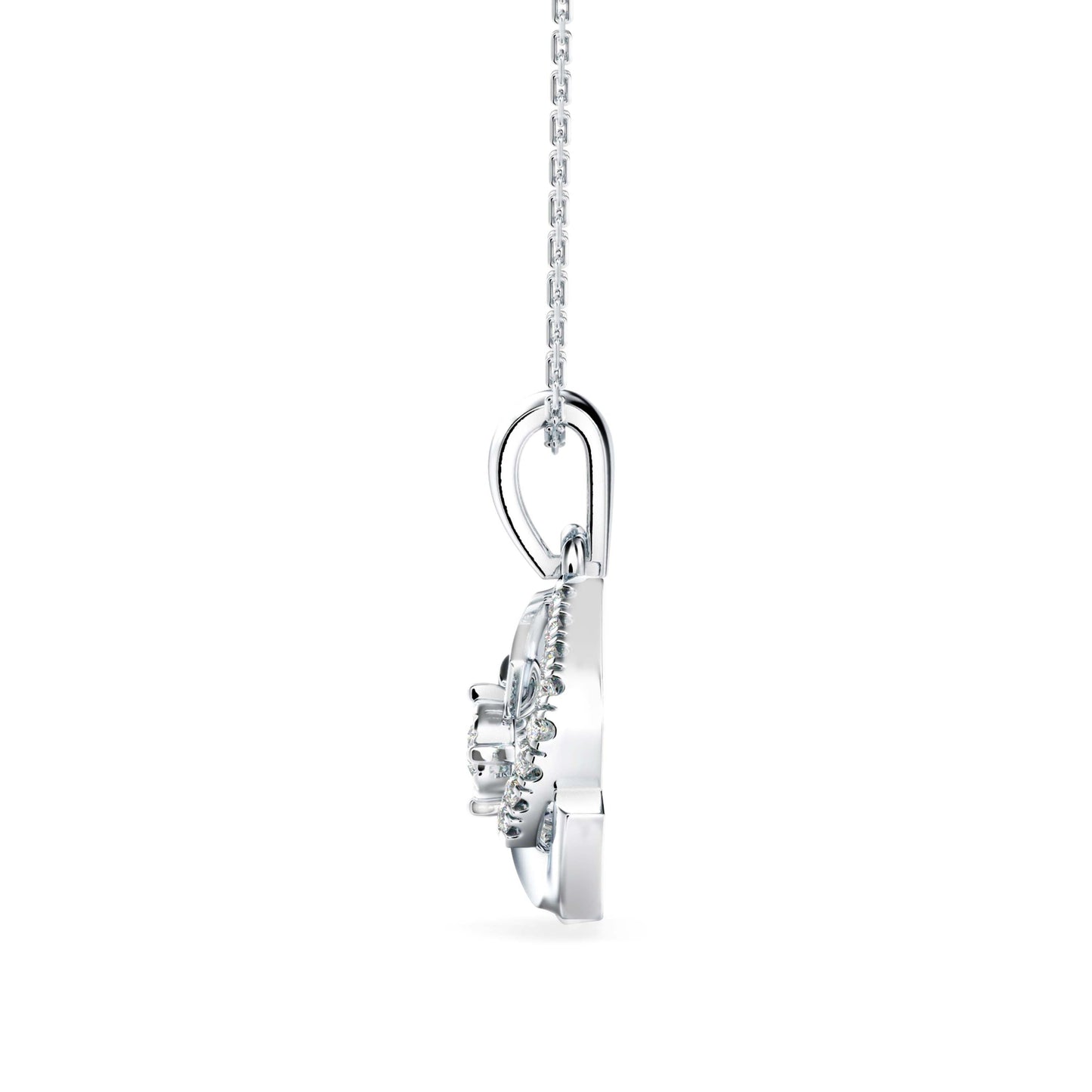 Zoe Charm Diamond Pendant White Gold