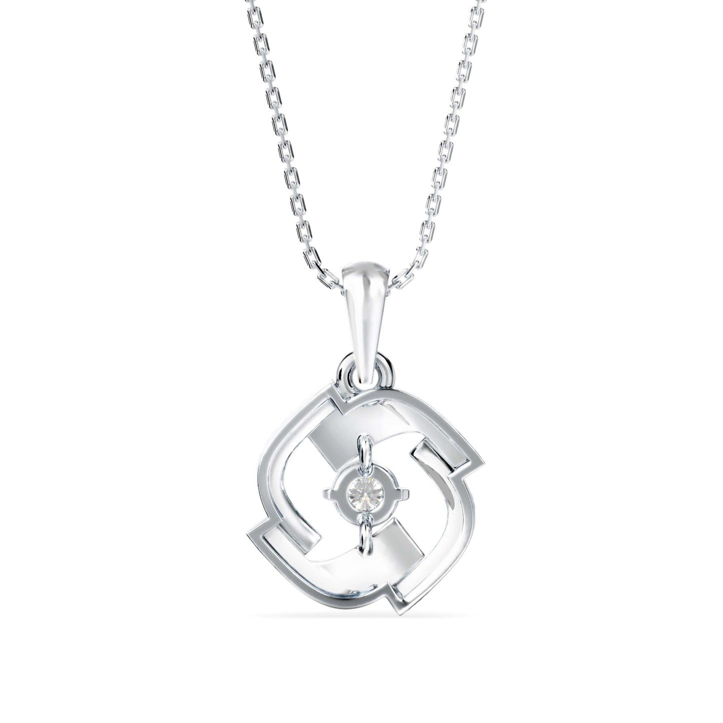 Zoe Charm Diamond Pendant Platinum