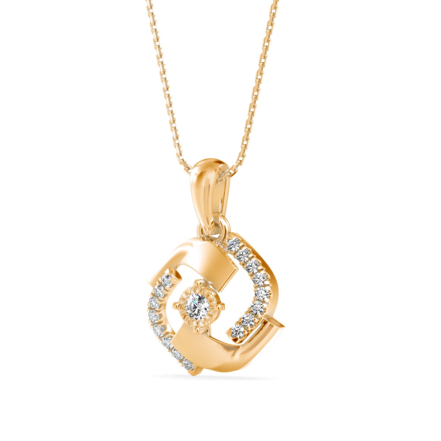 Zoe Charm Diamond Pendant Yellow Gold