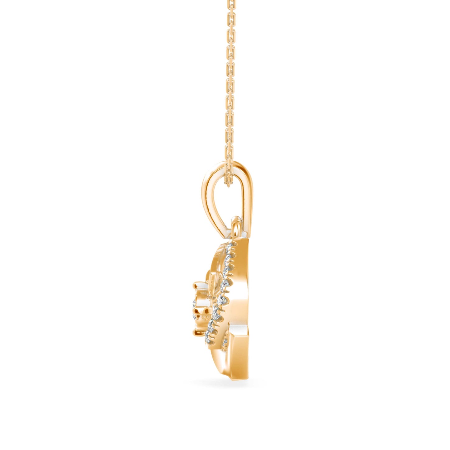 Zoe Charm Diamond Pendant Yellow Gold