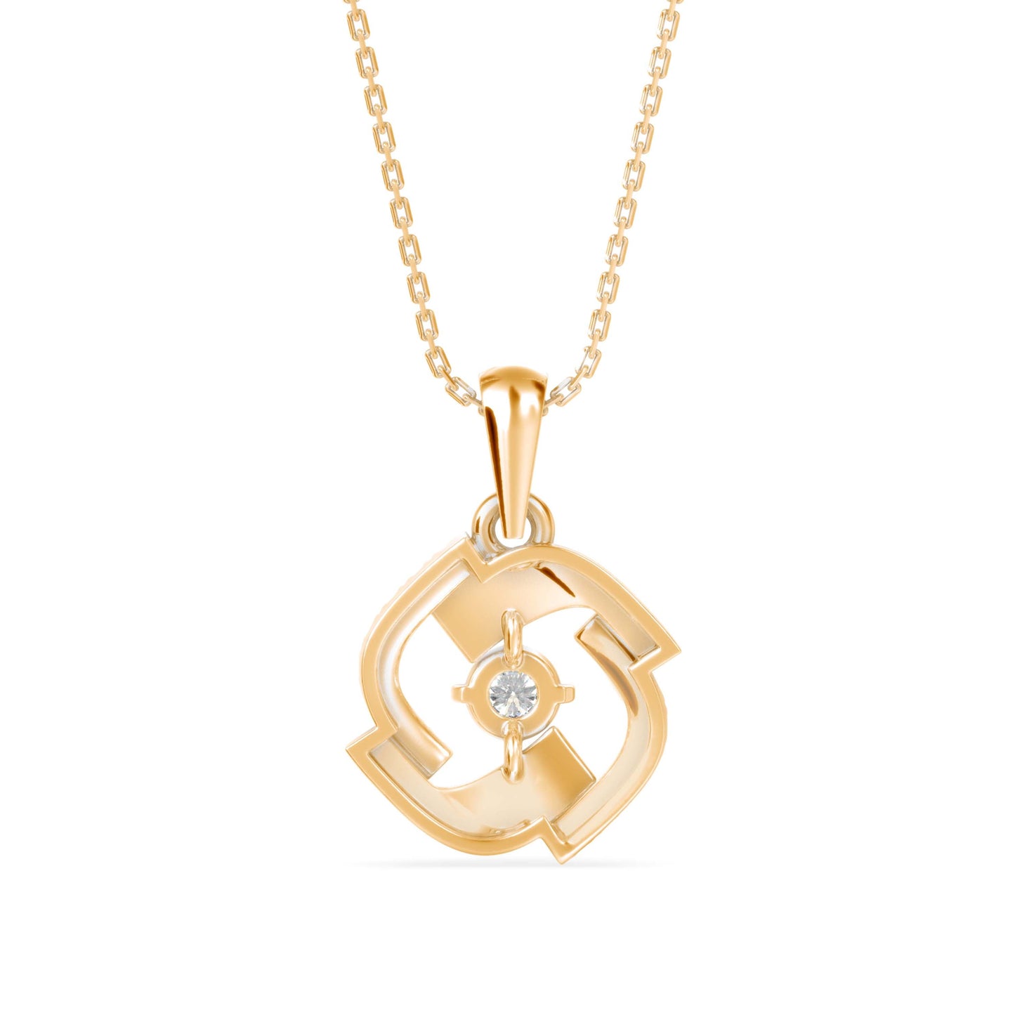 Zoe Charm Diamond Pendant Yellow Gold