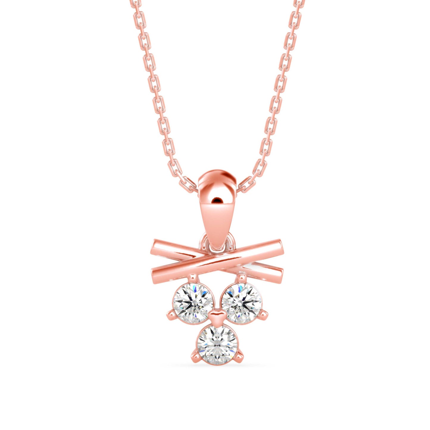 Gellert Diamond Pendant Rose Gold