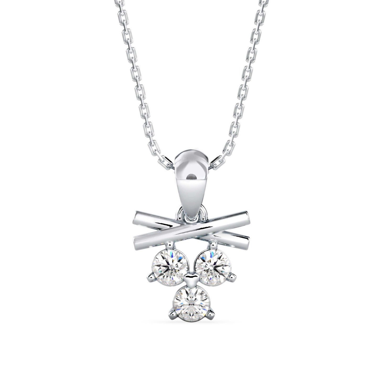 Gellert Diamond Pendant White Gold