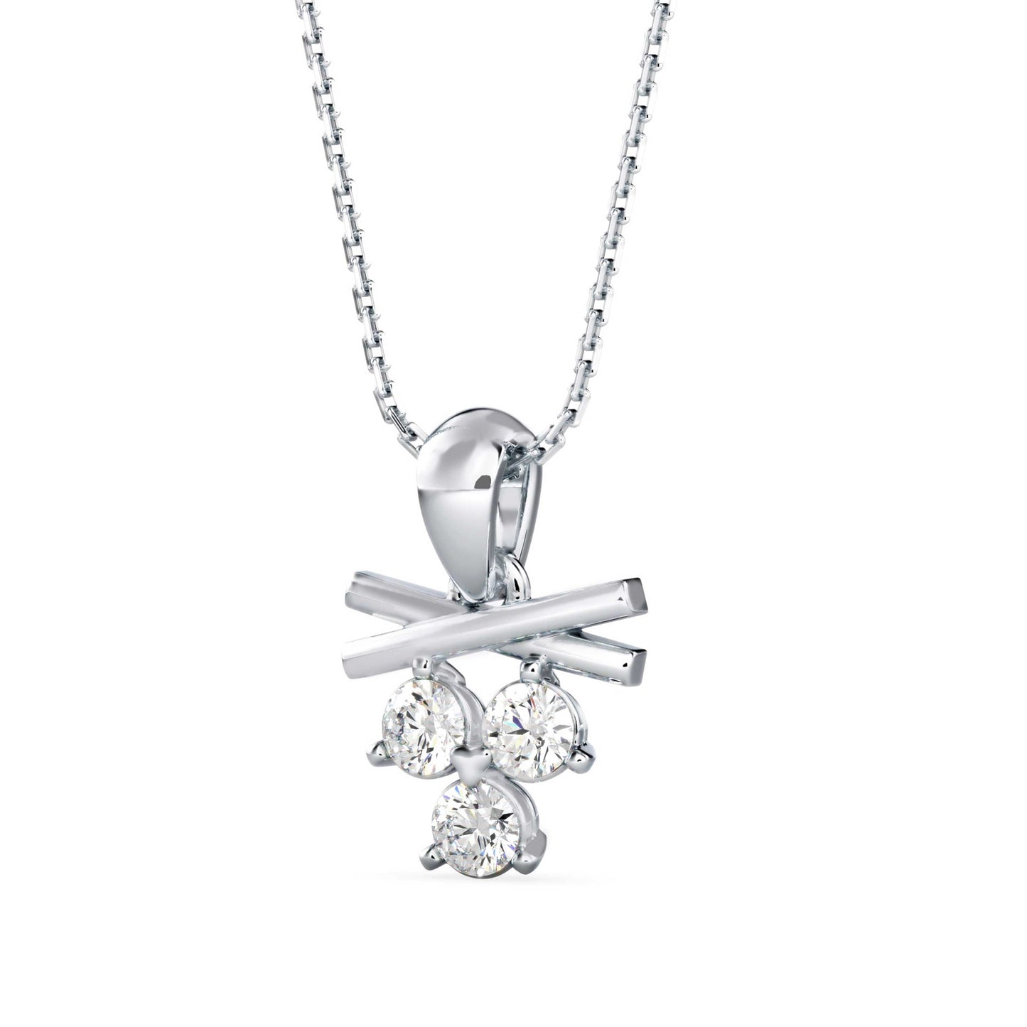 Gellert Diamond Pendant White Gold