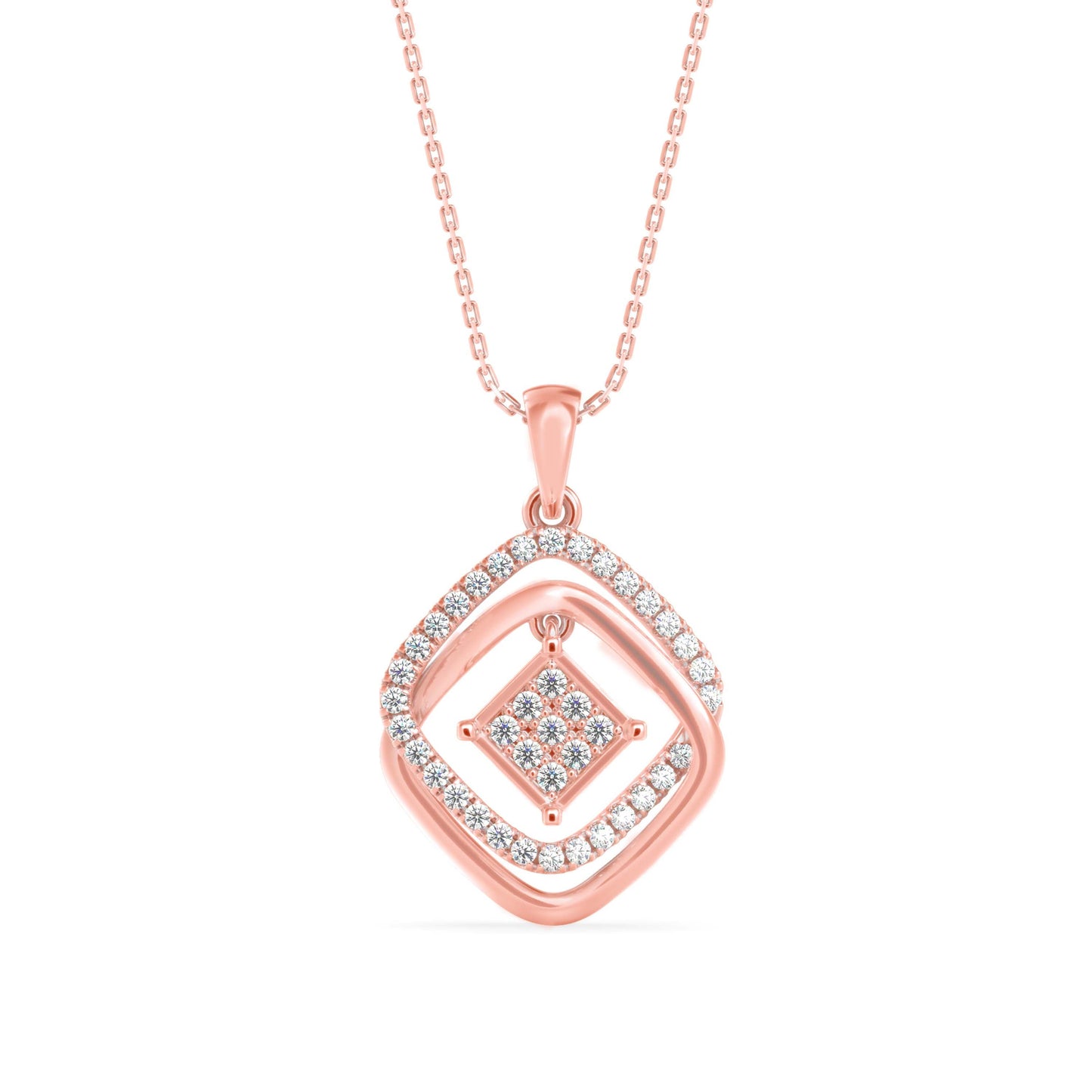 Lova Diamond Pendant Rose Gold