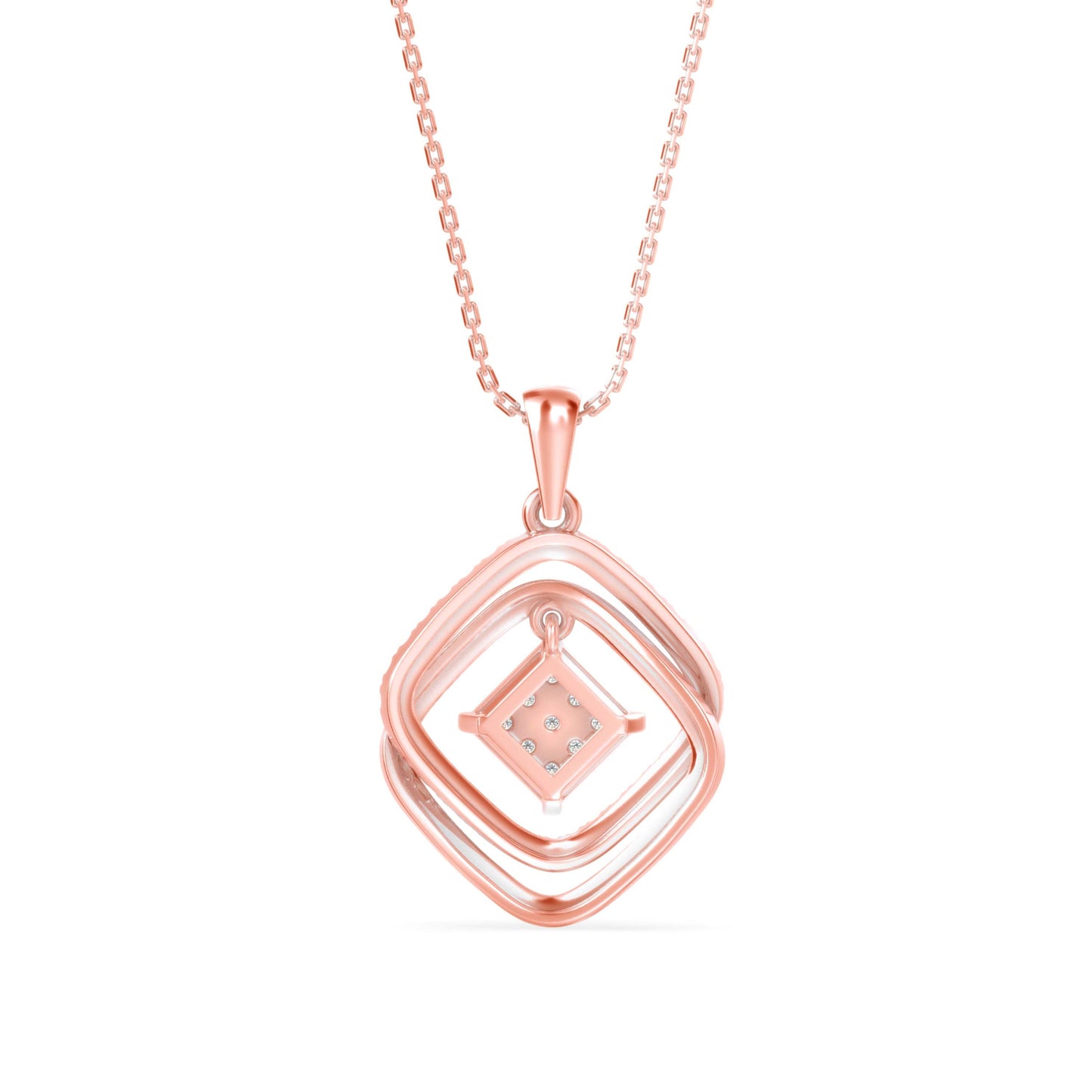 Lova Diamond Pendant Rose Gold