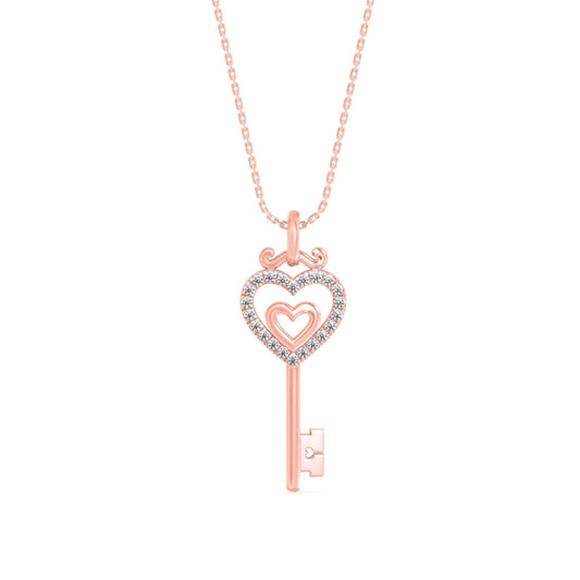 Sanctum Heart Diamond Pendant Rose Gold