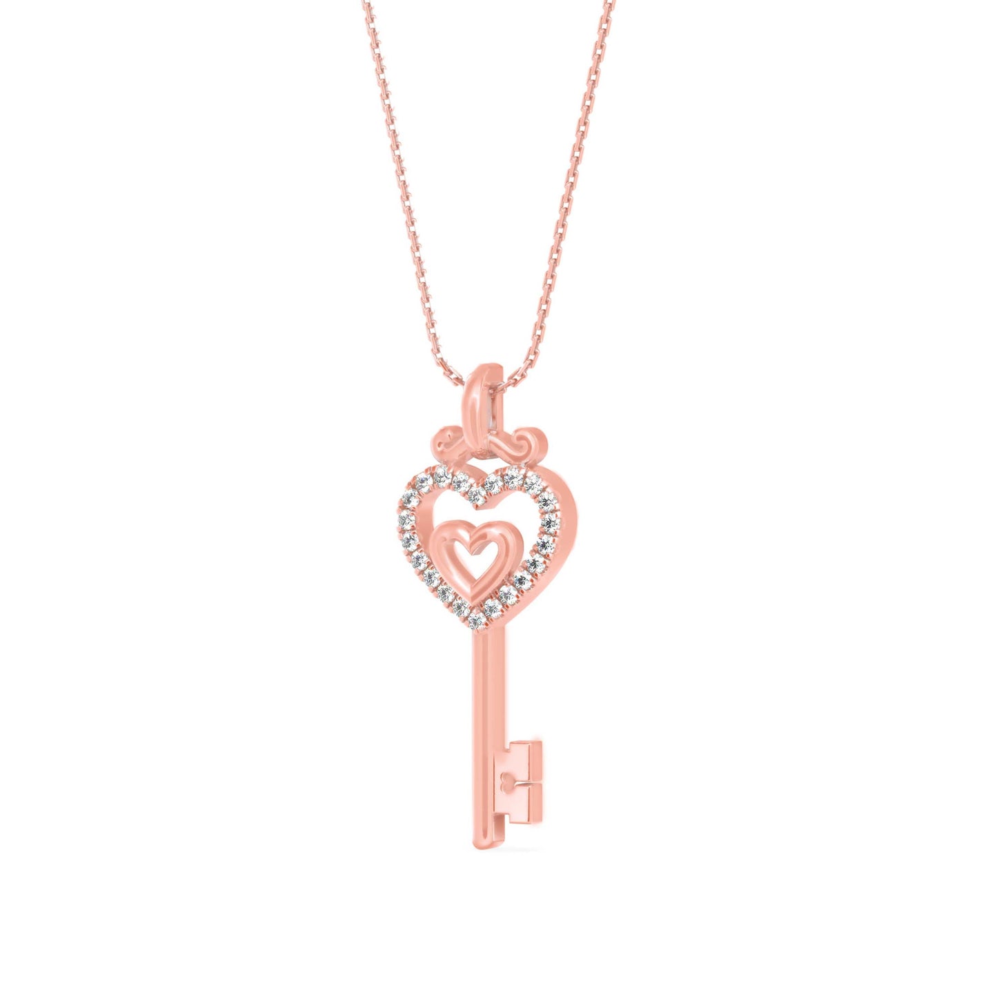 Sanctum Heart Diamond Pendant Rose Gold