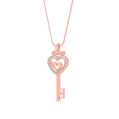 Sanctum Heart Diamond Pendant Rose Gold