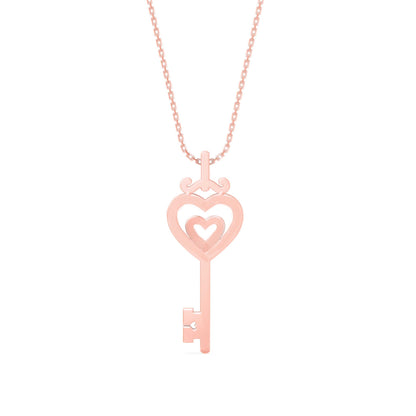 Sanctum Heart Diamond Pendant Rose Gold