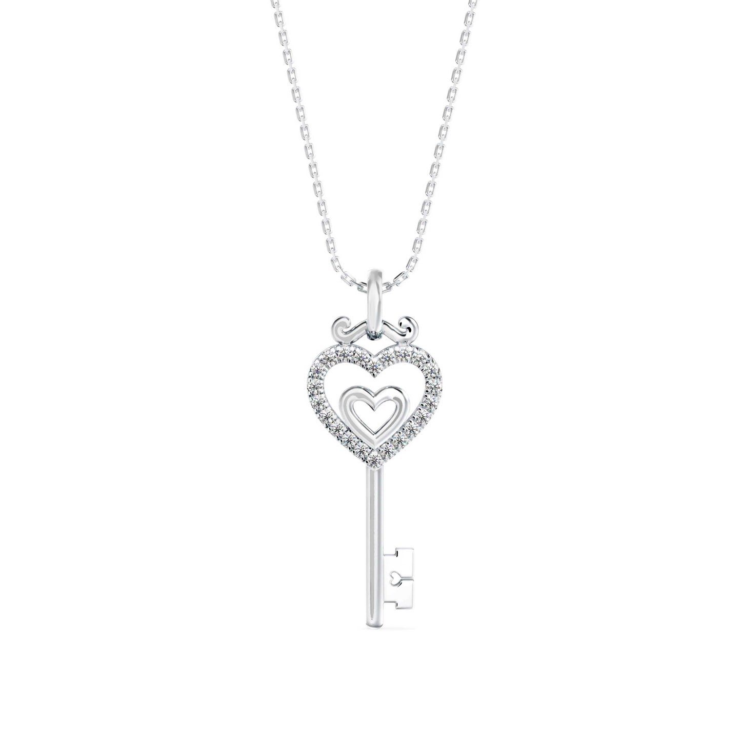 Sanctum Heart Diamond Pendant Platinum