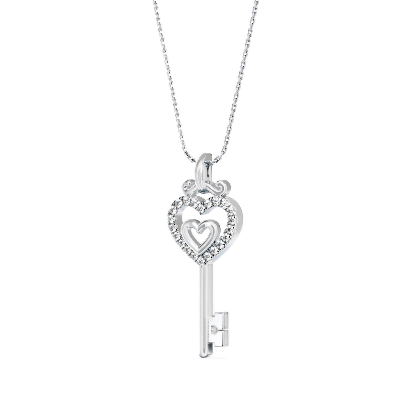 Sanctum Heart Diamond Pendant Platinum