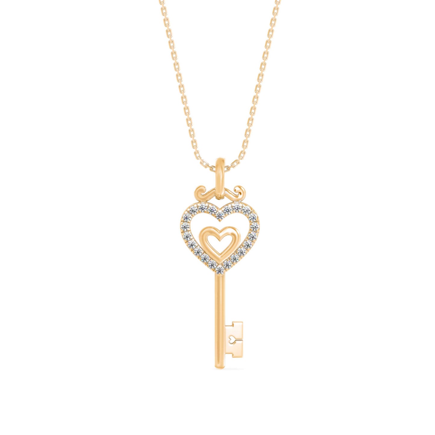 Sanctum Heart Diamond Pendant Yellow Gold