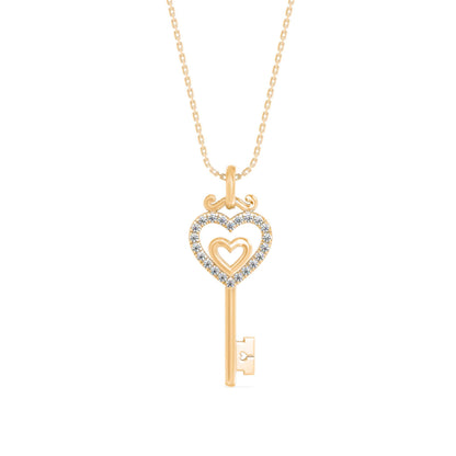 Sanctum Heart Diamond Pendant Yellow Gold