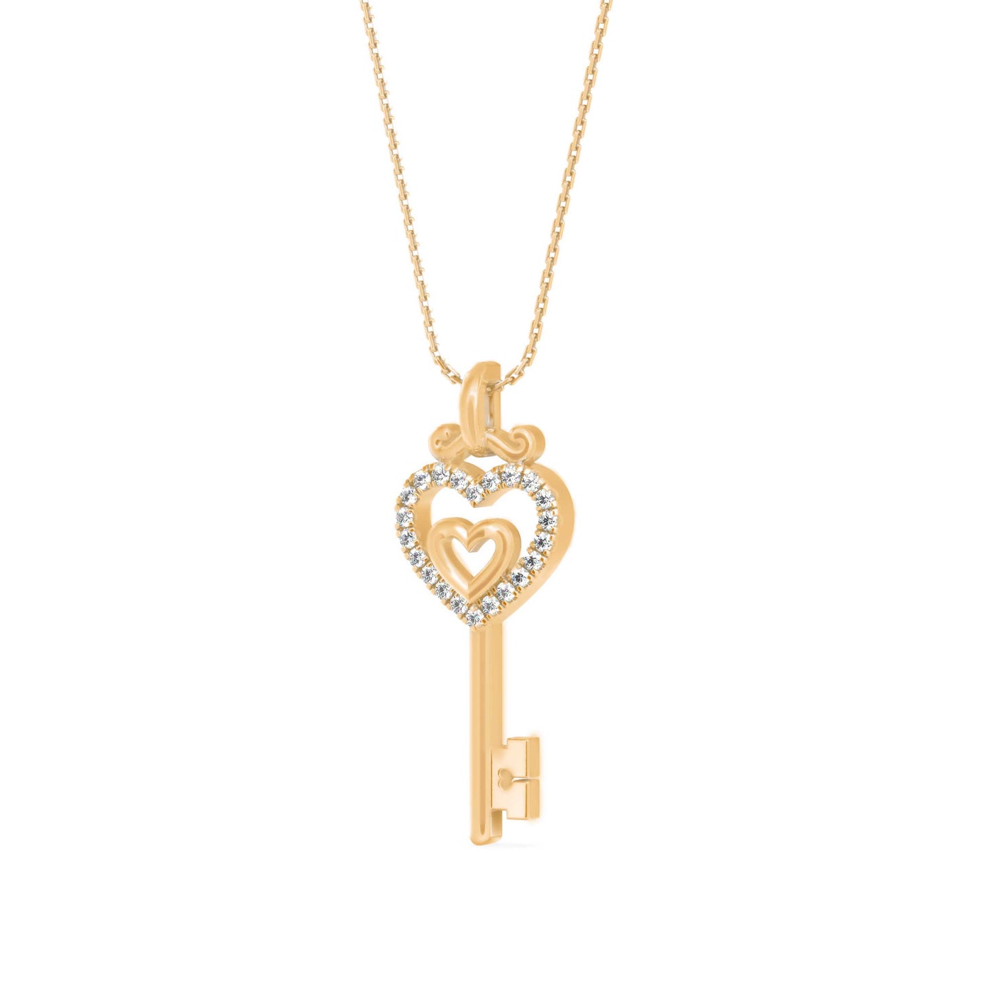 Sanctum Heart Diamond Pendant Yellow Gold