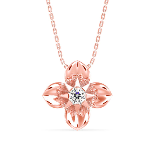 Spiritual Diamond Pendant Rose Gold