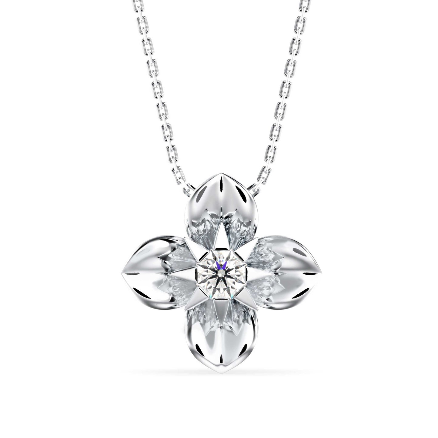 Spiritual Diamond Pendant White Gold