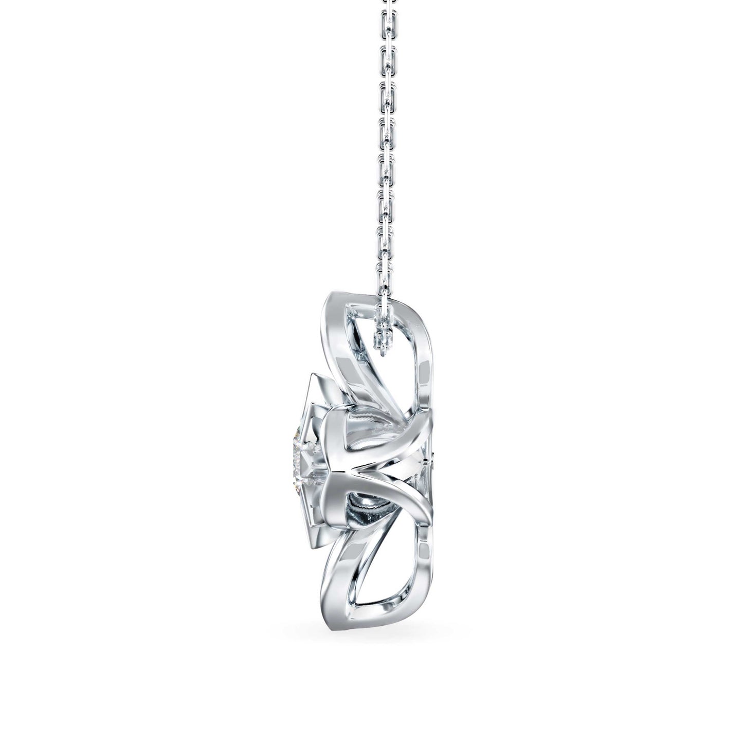 Spiritual Diamond Pendant White Gold