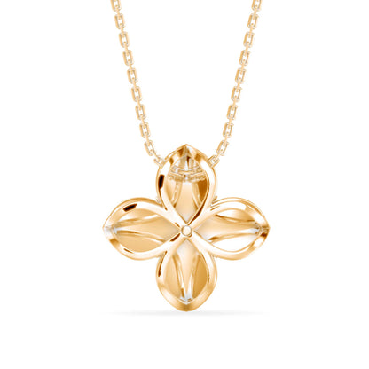 Spiritual Diamond Pendant Yellow Gold