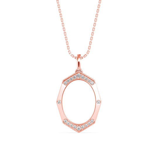 Angelic Diamond Pendant Rose Gold