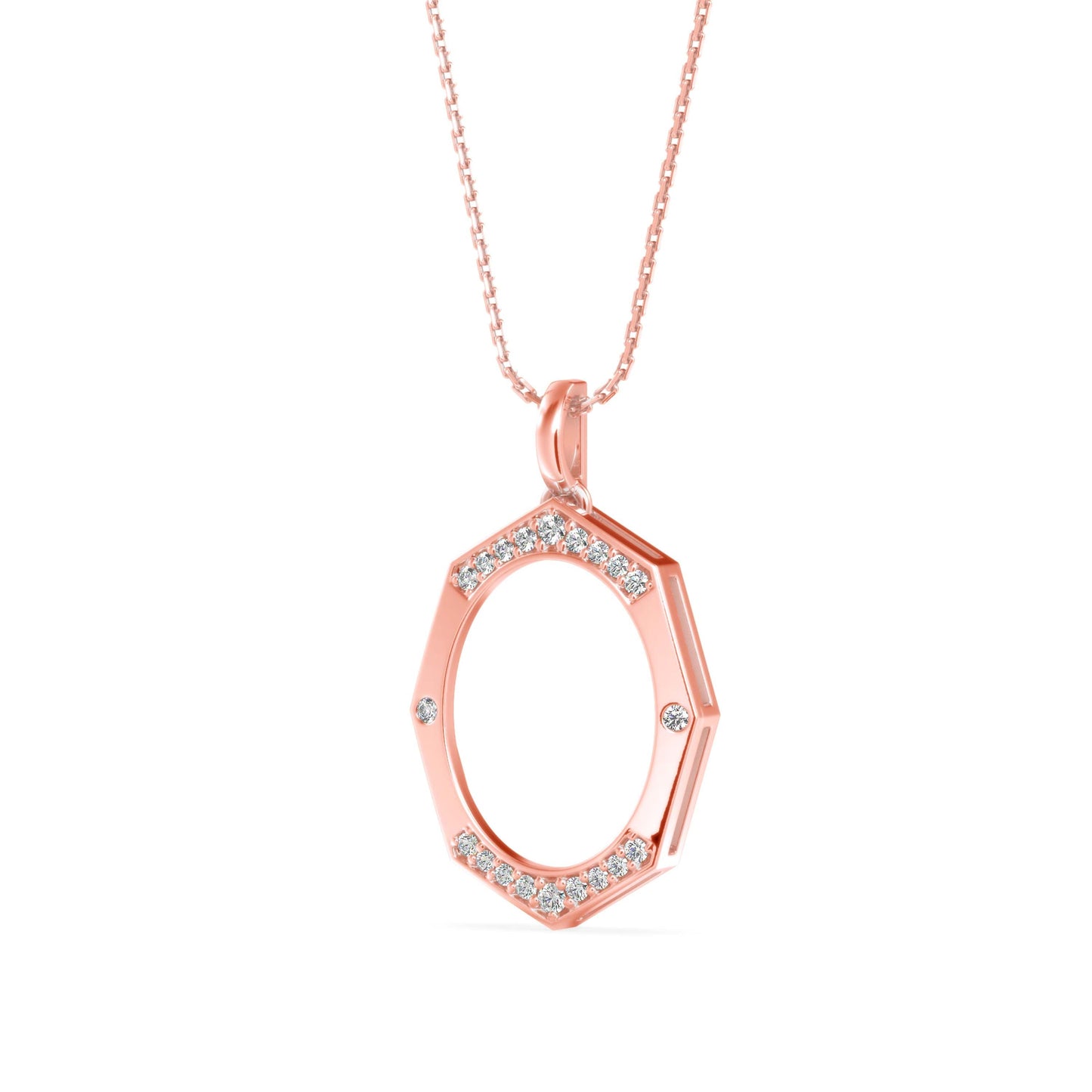 Angelic Diamond Pendant Rose Gold