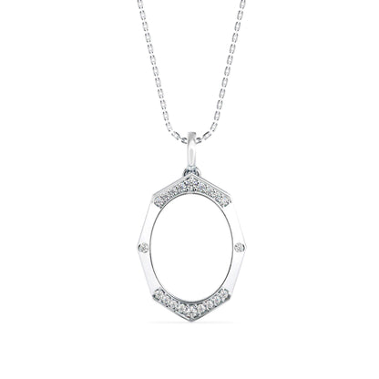 Angelic Diamond Pendant White Gold