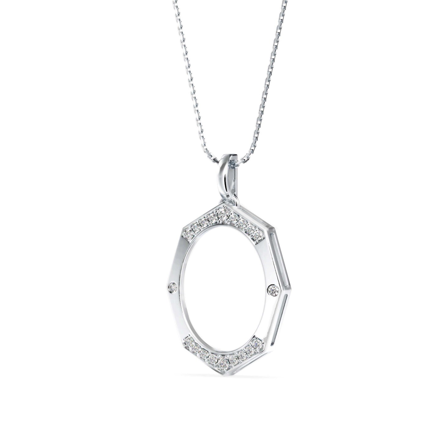 Angelic Diamond Pendant White Gold