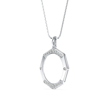 Angelic Diamond Pendant White Gold