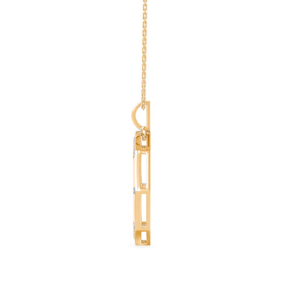 Angelic Diamond Pendant Yellow Gold