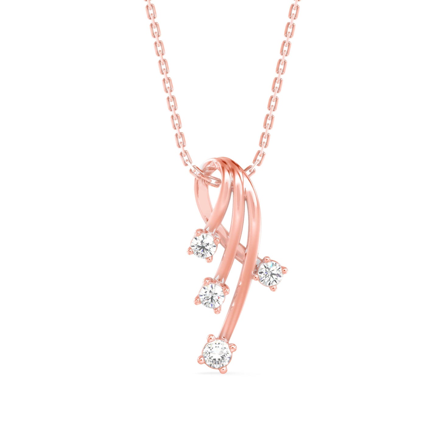 Sentiment Light Diamond Pendant Rose Gold