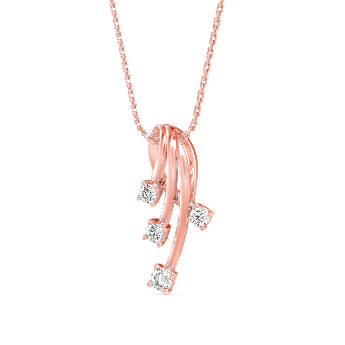 Sentiment Light Diamond Pendant Rose Gold