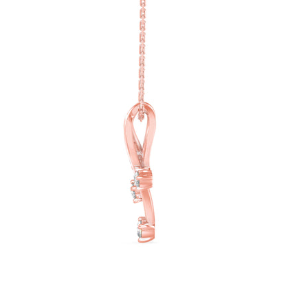 Sentiment Light Diamond Pendant Rose Gold