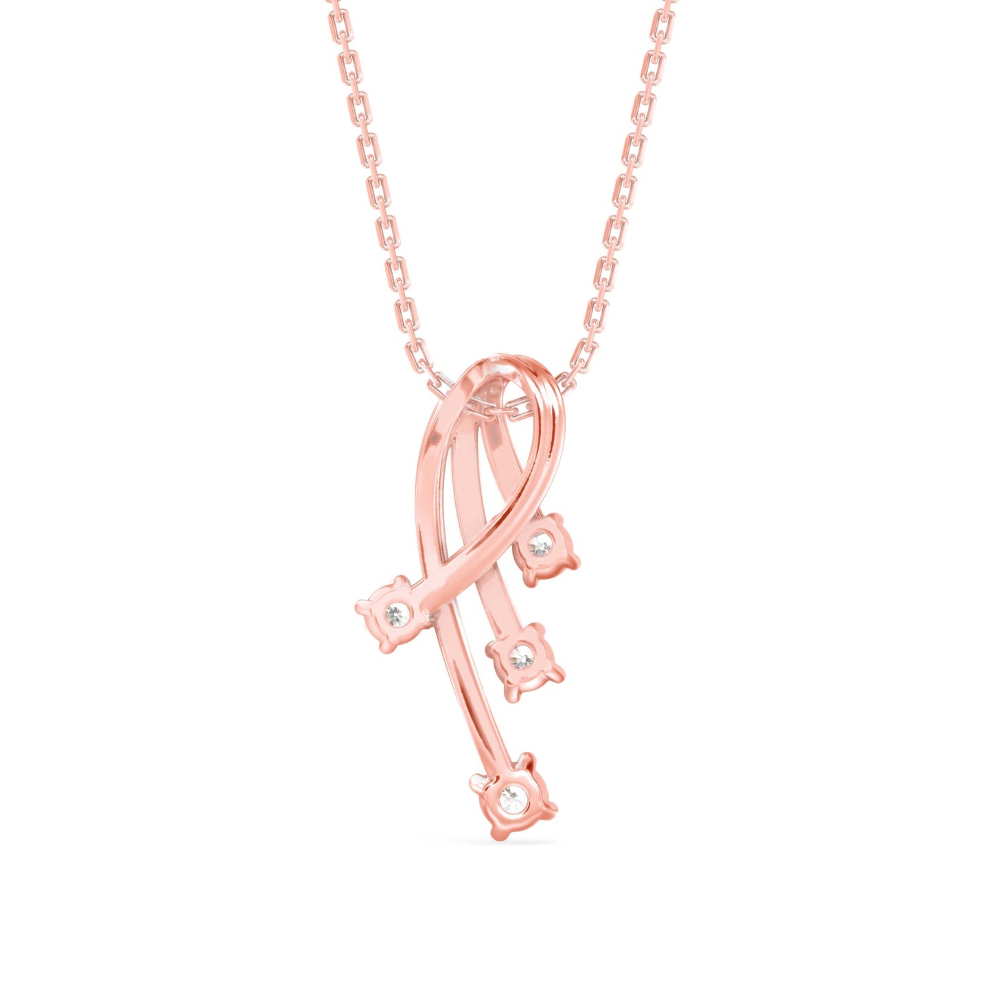 Sentiment Light Diamond Pendant Rose Gold