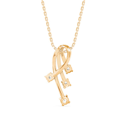 Sentiment Light Diamond Pendant Yellow Gold