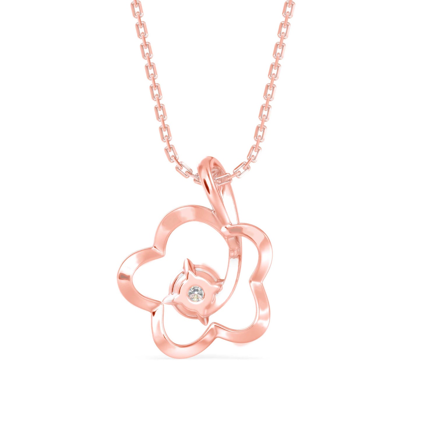 Amor Diamond Pendant Rose Gold