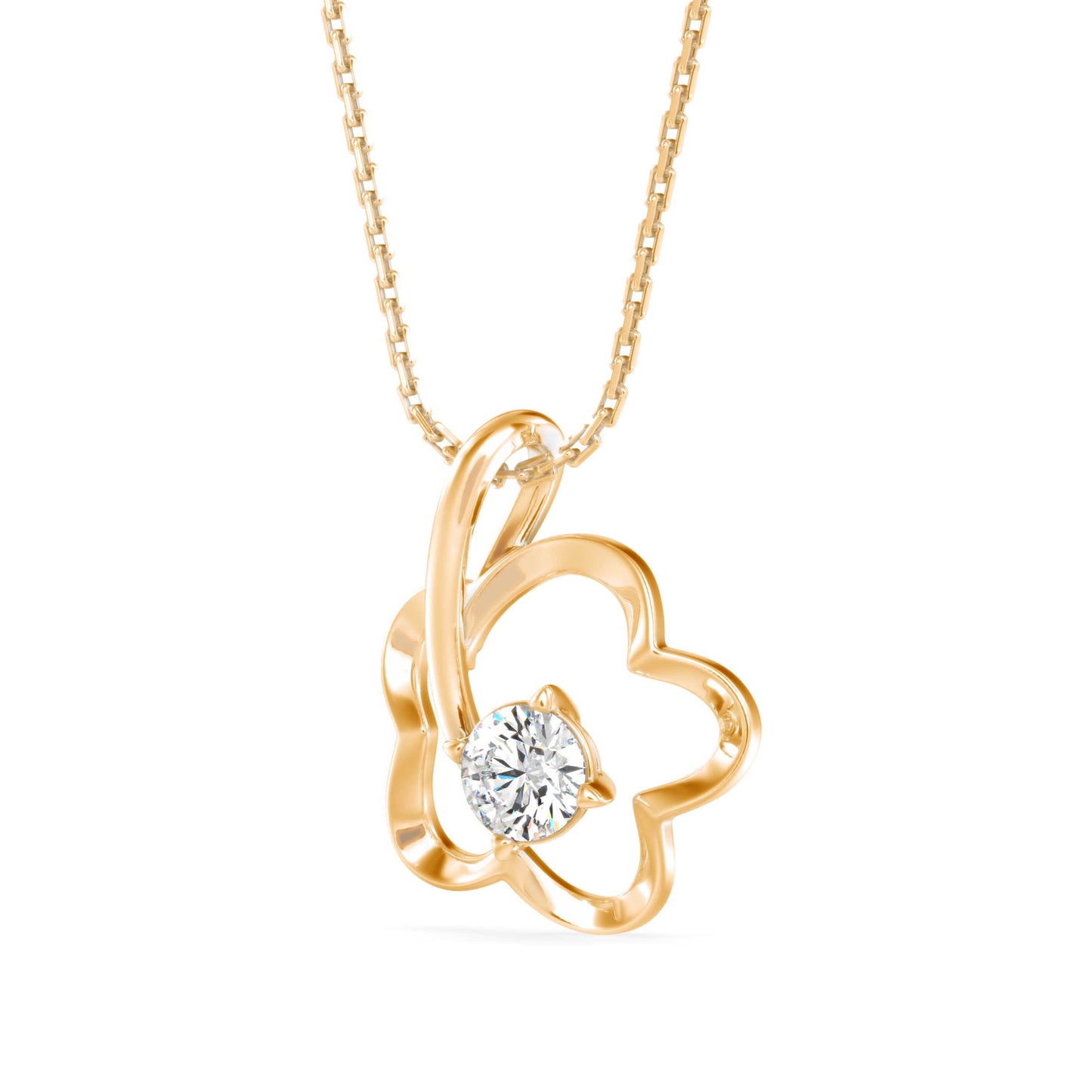 Amor Diamond Pendant Yellow Gold