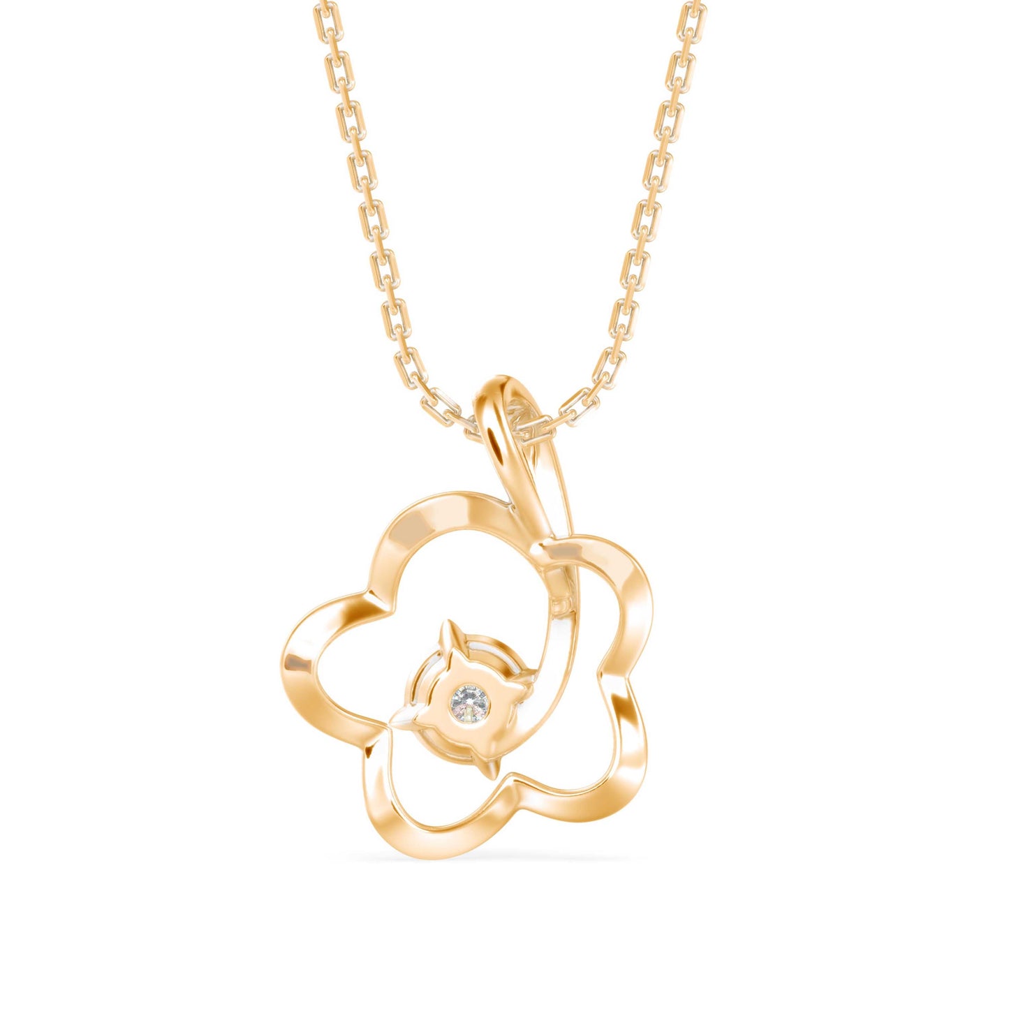 Amor Diamond Pendant Yellow Gold