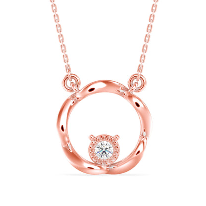 Starlight Round Pendant Rose Gold