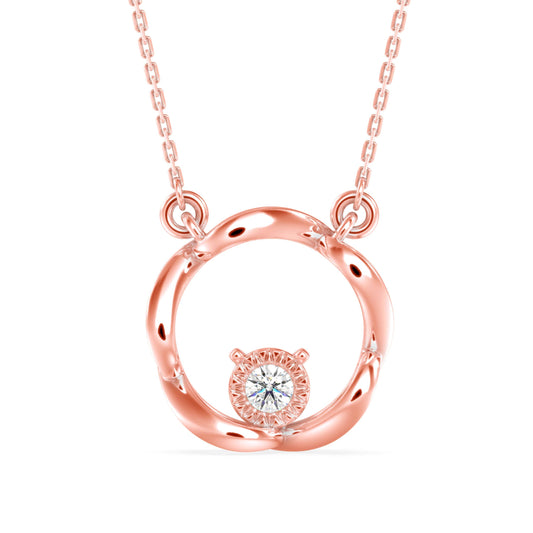 Starlight Round Pendant Rose Gold