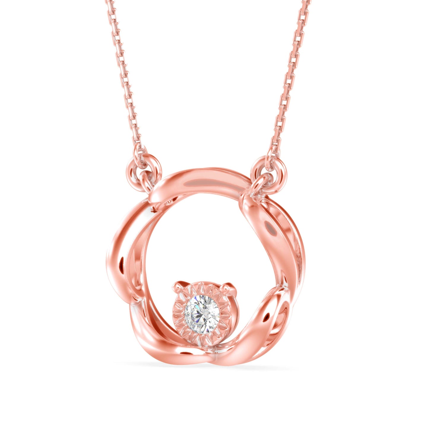 Starlight Round Pendant Rose Gold