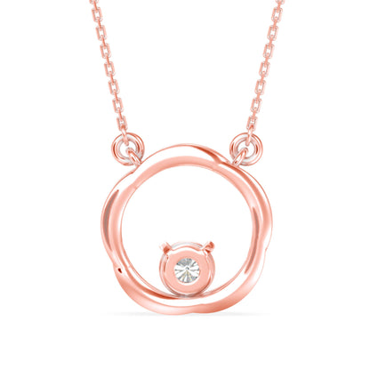 Starlight Round Pendant Rose Gold